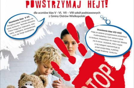 Hej(Ty)! Powstrzymaj hejt! Konkurs dla uczniów klas V-VIII. Czekamy na Twoją pracę!