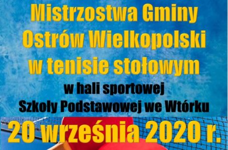 MISTRZOSTWA GMINY OSTRÓW WIELKOPOLSKI W TENISIE STOŁOWYM