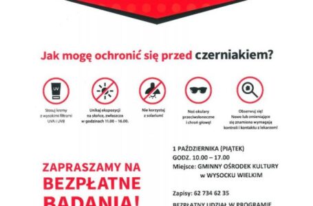 STOP CZERNIAK! BEZPŁATNE BADANIA, ZAPISZ SIĘ JUŻ DZIŚ!