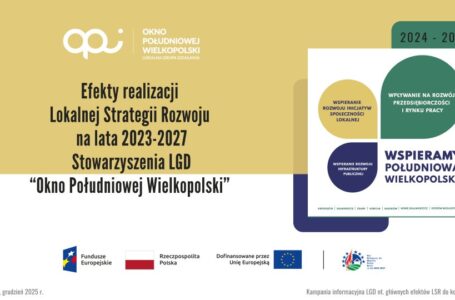 Efekty realizacji Lokalnej Strategii Rozwoju na lata 2023-2027 Stowarzyszenia Lokalna Grupa Działania “Okno Południowej Wielkopolski”