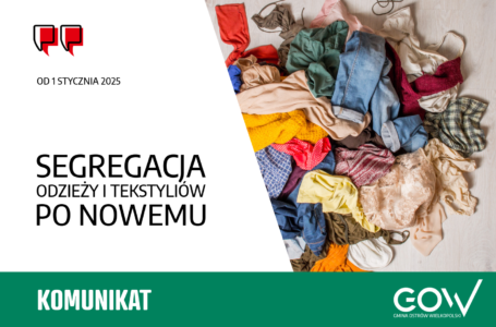 Odzież i tekstylia na PSZOK zamiast do kubła